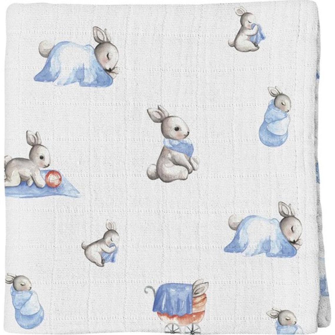 Deux Lapins Bebek Müslin Örtü 100X100 cm Bébé Lapin