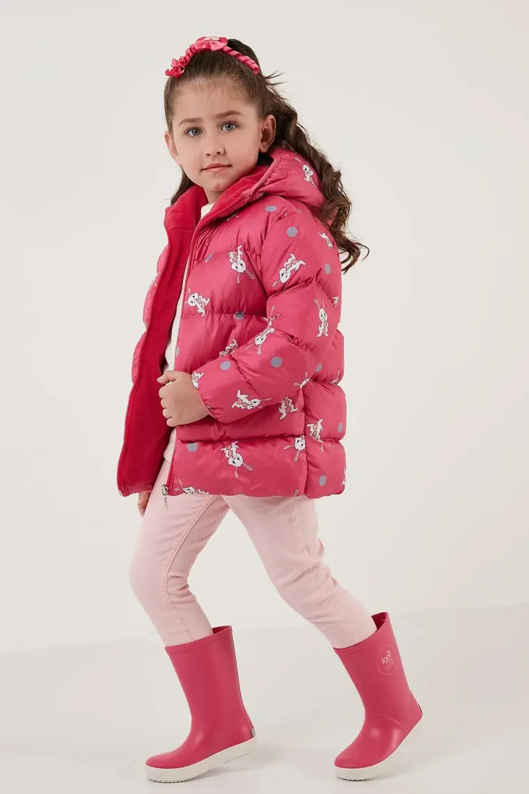 Lela Ekstra Dolgulu İçi Yumuşak Polarlı Kapüşonlu Şişme Mont Kız Çocuk MONT 5763001