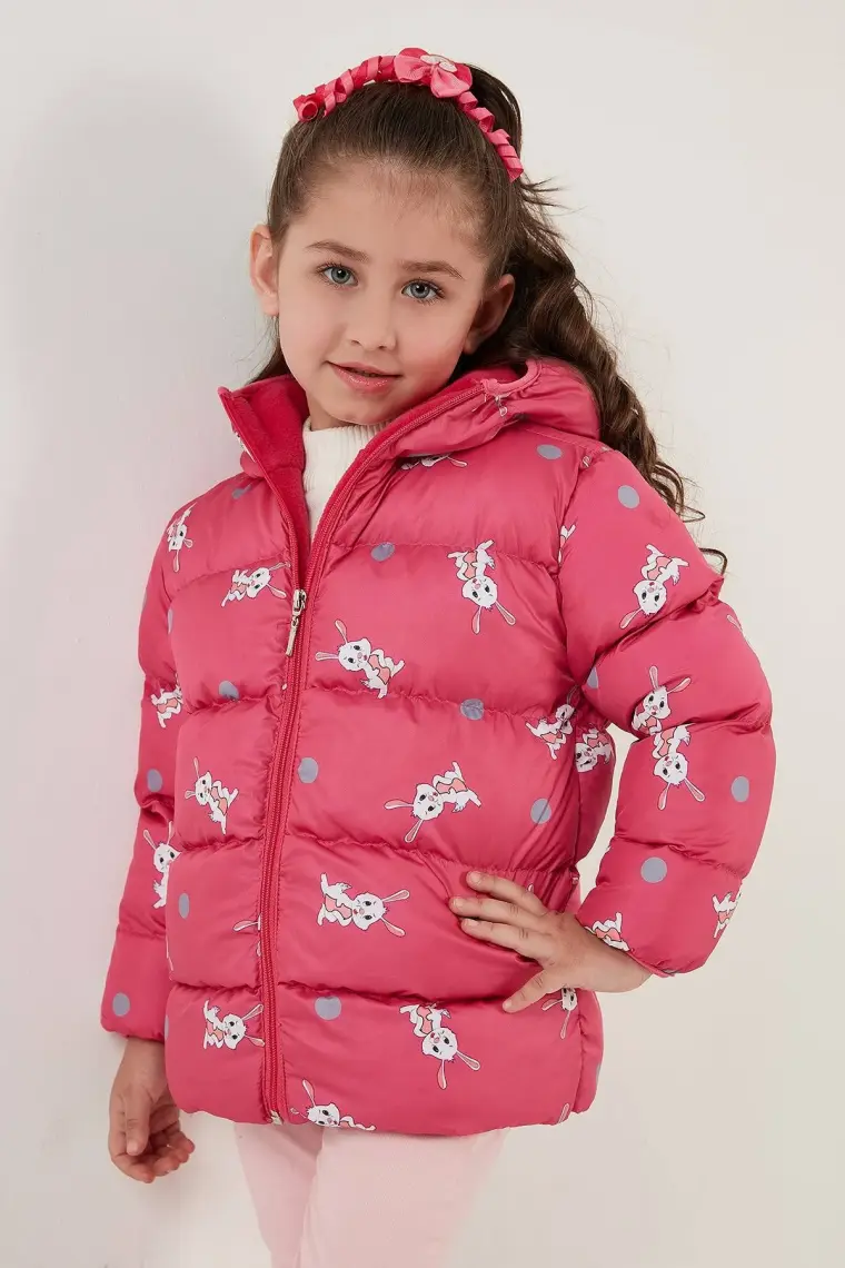 Lela Ekstra Dolgulu İçi Yumuşak Polarlı Kapüşonlu Şişme Mont Kız Çocuk MONT 5763001
