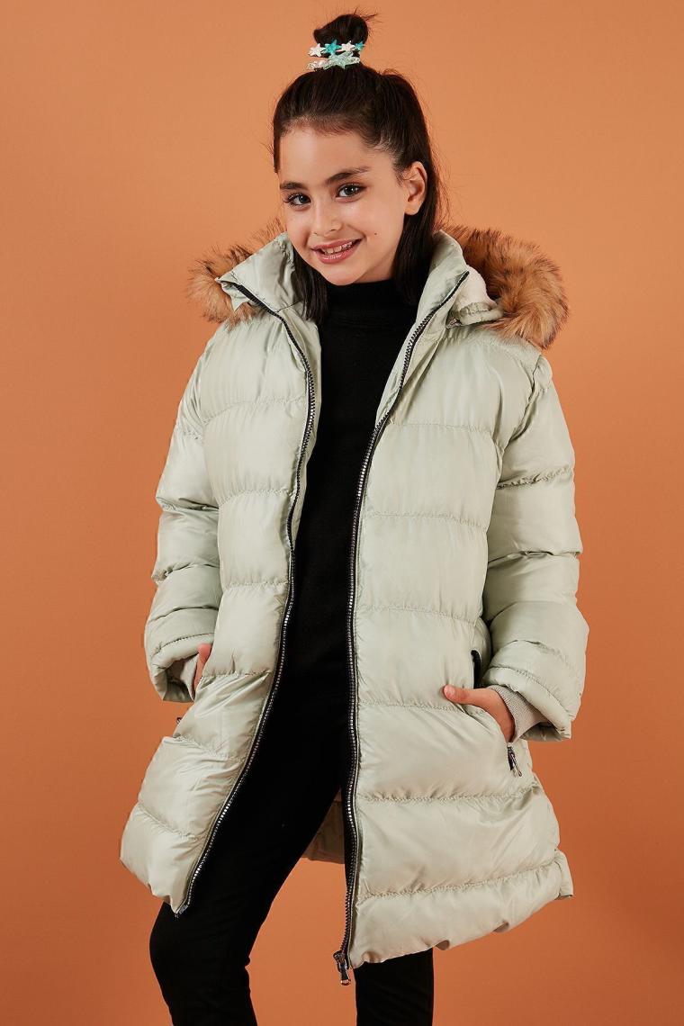 Lela Içi Peluş Astarlı Çıkarılabilir Kapüşonlu Suya Dayanıklı Mont Kız Çocuk Mont 5761910