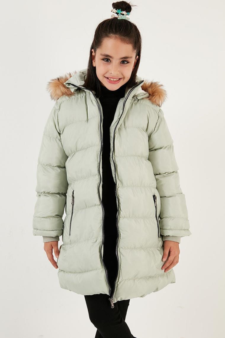 Lela Içi Peluş Astarlı Çıkarılabilir Kapüşonlu Suya Dayanıklı Mont Kız Çocuk Mont 5761910