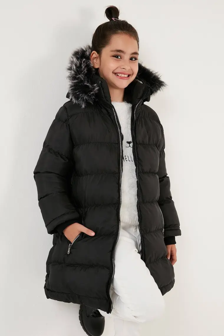 Lela Içi Peluş Astarlı Çıkarılabilir Kapüşonlu Suya Dayanıklı Mont Kız Çocuk Mont 5761910