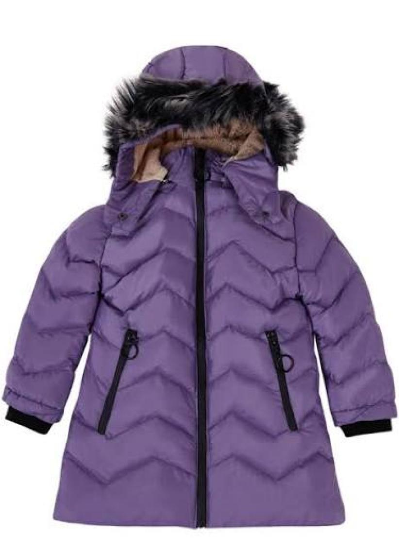 Lela Yakası Suni Kürklü Kapüşonlu Şişme Mont Kız Çocuk MONT 5766041