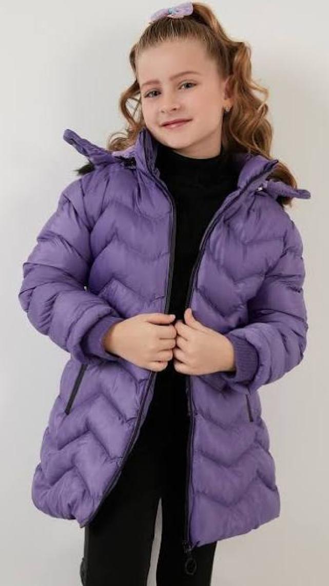 Lela Yakası Suni Kürklü Kapüşonlu Şişme Mont Kız Çocuk MONT 5766041
