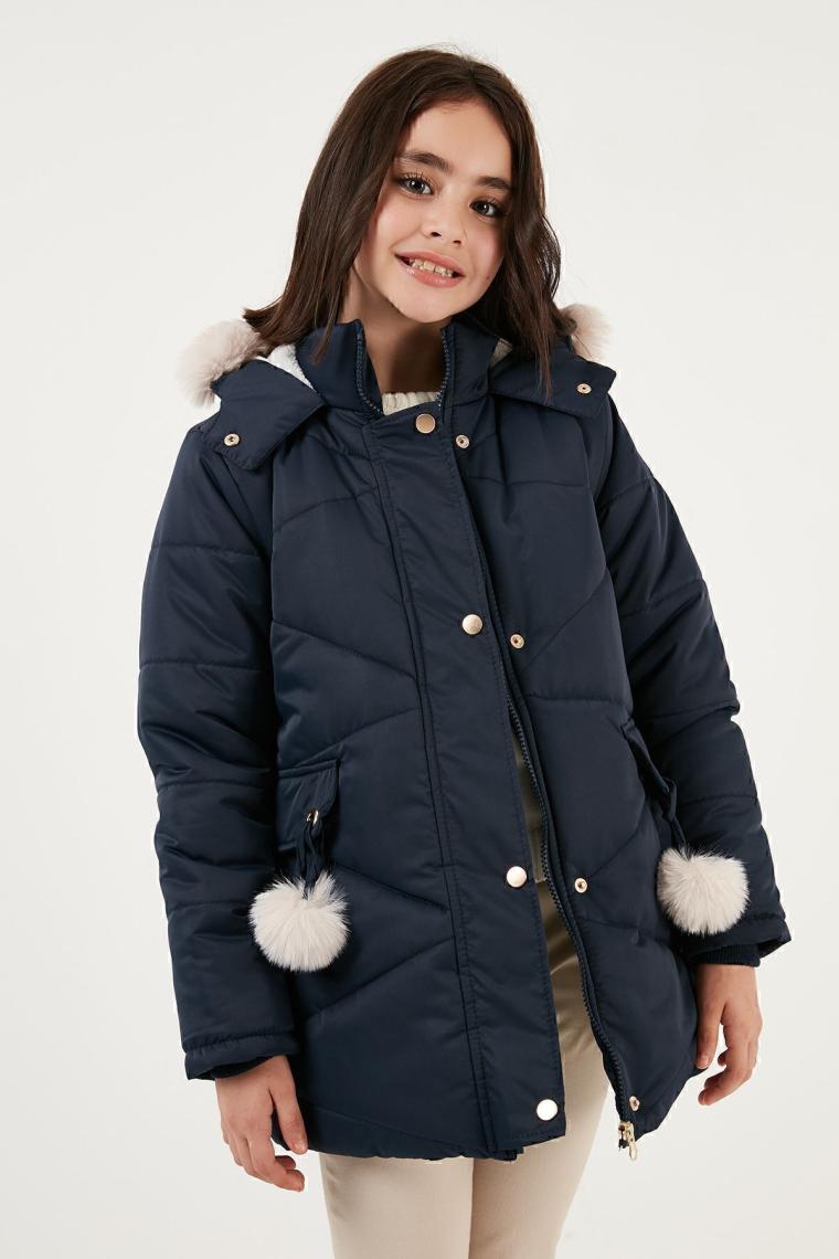 Lela İçi Peluş Astarlı Kapüşonlu Şişme Mont Kız Çocuk MONT 6035034