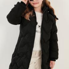 Lela Peluş Astarlı Yakası Suni Kürklü Çıkarılabilir Kapüşonlu Kışlık Mont Kız Çocuk Mont 5761905
