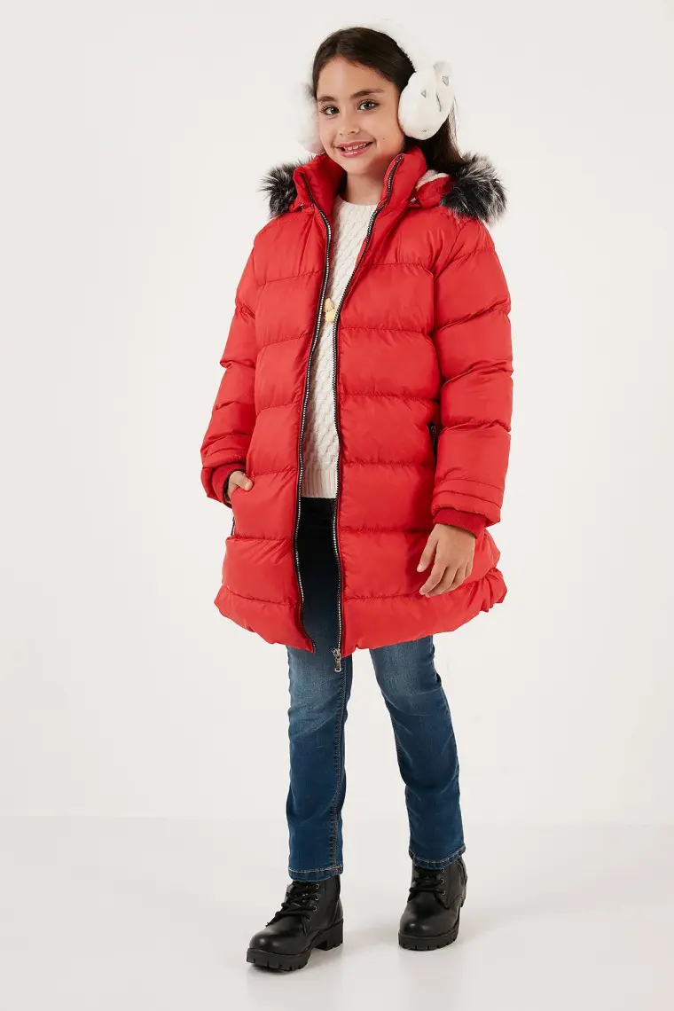 Lela Içi Peluş Astarlı Çıkarılabilir Kapüşonlu Suya Dayanıklı Mont Kız Çocuk Mont 5761910