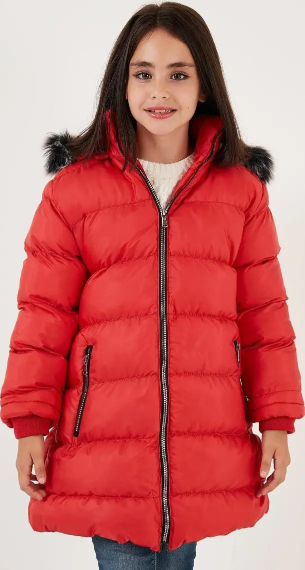Lela Içi Peluş Astarlı Çıkarılabilir Kapüşonlu Suya Dayanıklı Mont Kız Çocuk Mont 5761910