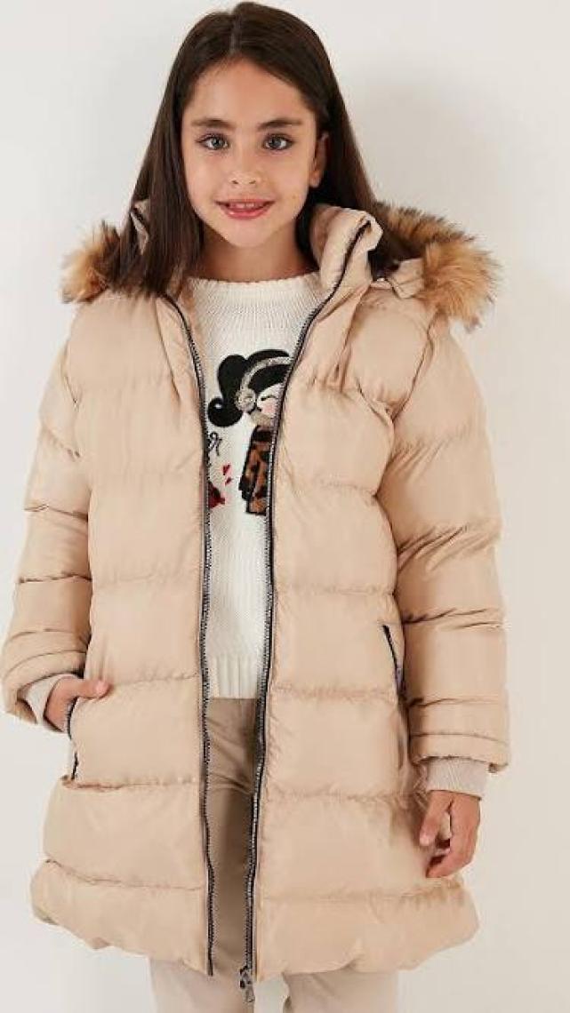 Lela Içi Peluş Astarlı Çıkarılabilir Kapüşonlu Suya Dayanıklı Mont Kız Çocuk Mont 5761910
