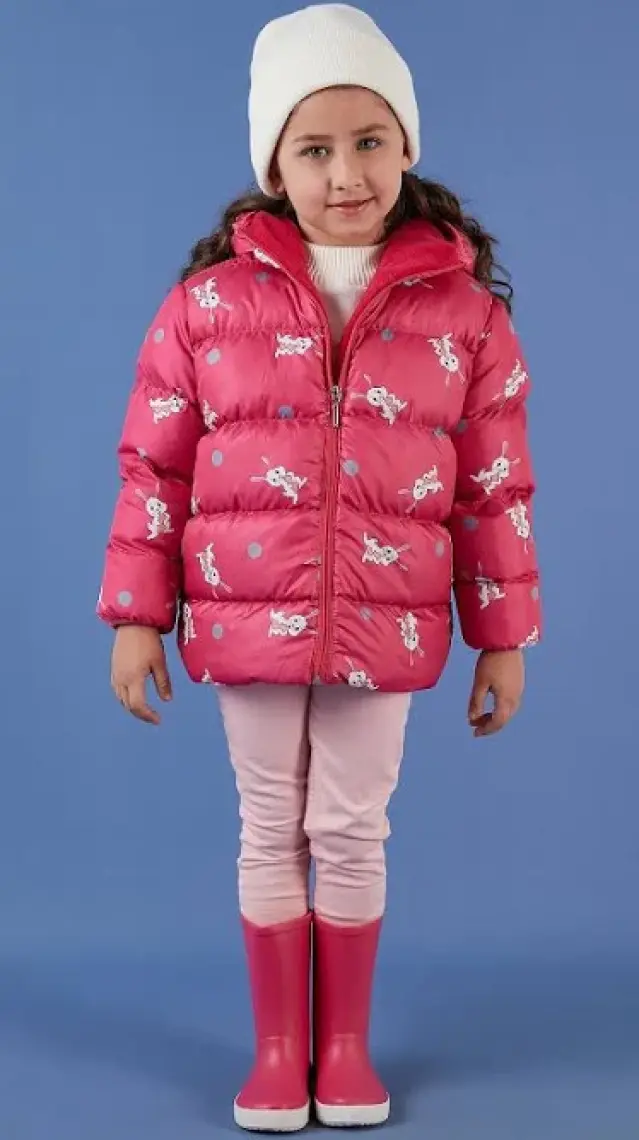 Lela Ekstra Dolgulu İçi Yumuşak Polarlı Kapüşonlu Şişme Mont Kız Çocuk MONT 5763001