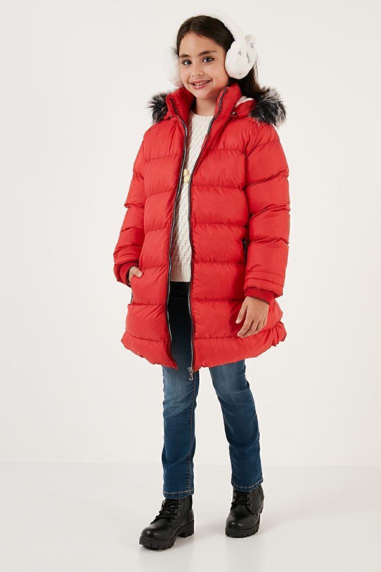 Lela Içi Peluş Astarlı Çıkarılabilir Kapüşonlu Suya Dayanıklı Mont Kız Çocuk Mont 5761910