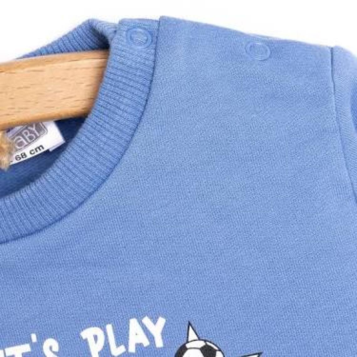 HelloBaby Basic Az Şardonlu Goal Baskılı Sweatshirt Erkek Bebek