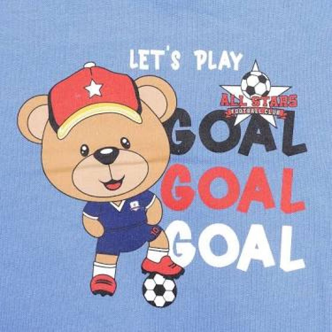 HelloBaby Basic Az Şardonlu Goal Baskılı Sweatshirt Erkek Bebek