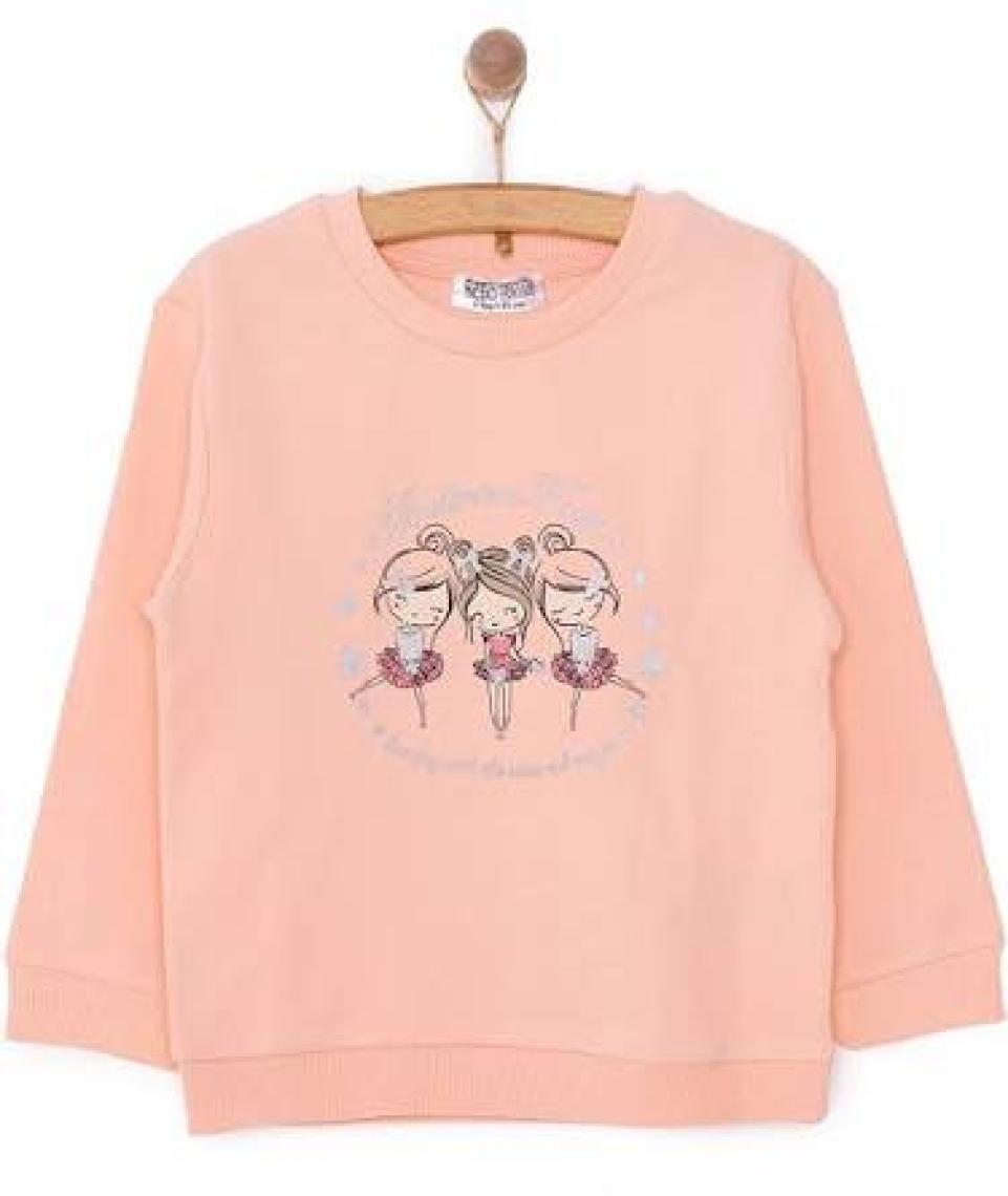 HelloBaby Basic Az Şardonlu Aslan Desenli Sweatshirt Kız Bebek