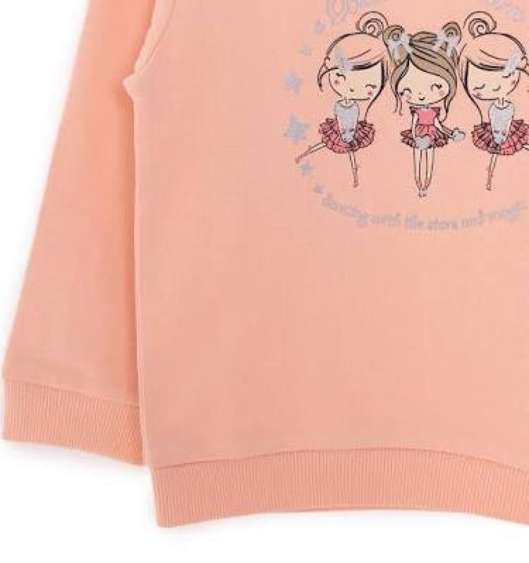 HelloBaby Basic Az Şardonlu Aslan Desenli Sweatshirt Kız Bebek