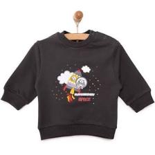 HelloBaby  Basic Az Şardonlu Aslan Desenli Sweatshirt Erkek Bebek