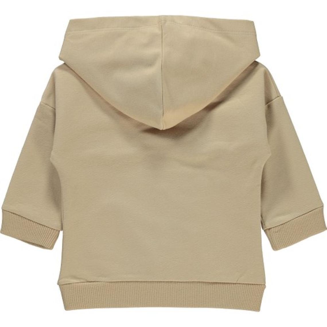 Civil Baby Erkek Bebek Kapüşonlu Sweatshirt 6-18 Ay Sütlü Kahve
