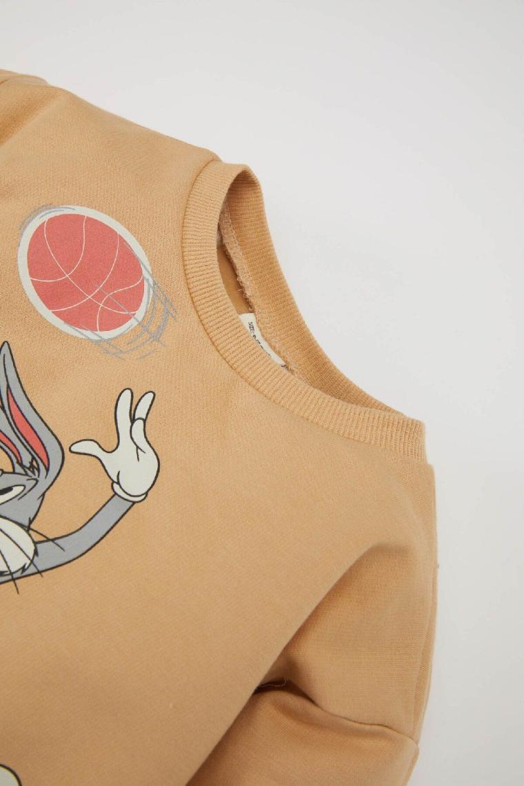 Erkek Bebek Space Jam Bisiklet Yaka Içi Yumuşak Tüylü Sweatshirt D4605a524au