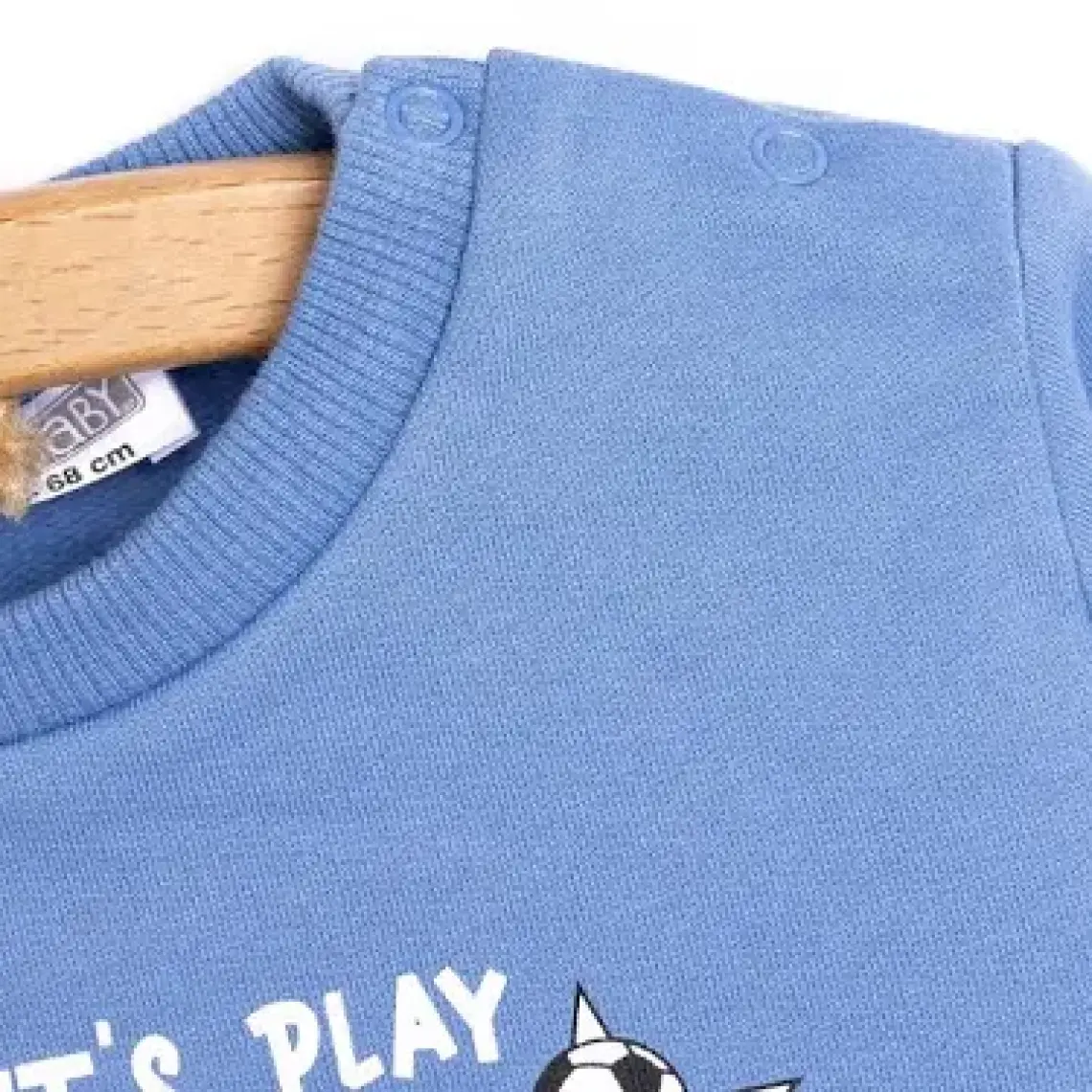 HelloBaby Basic Az Şardonlu Goal Baskılı Sweatshirt Erkek Bebek
