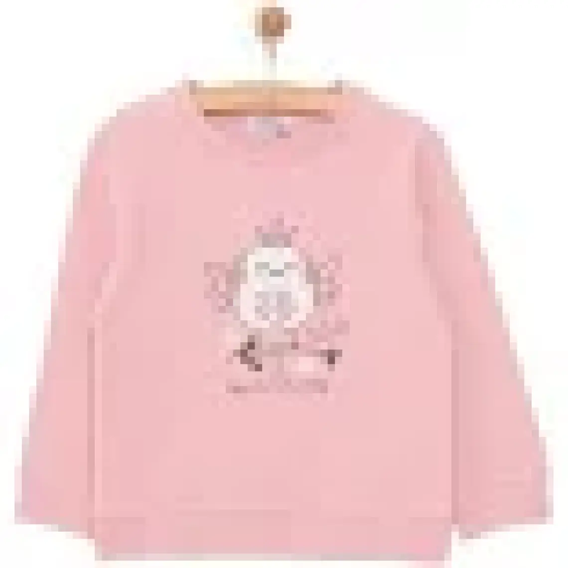HelloBaby HelloBaby Basic Az Şardonlu Aslan Desenli Sweatshirt Kız Bebek