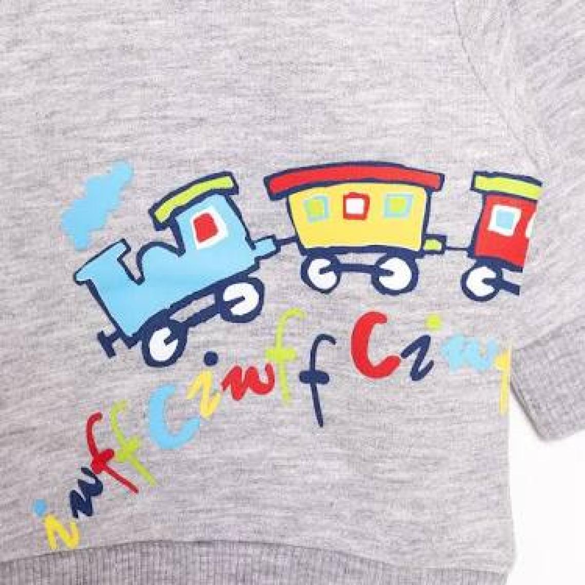 HelloBaby  Basic Az Şardonlu Aslan Desenli Sweatshirt Erkek Bebek