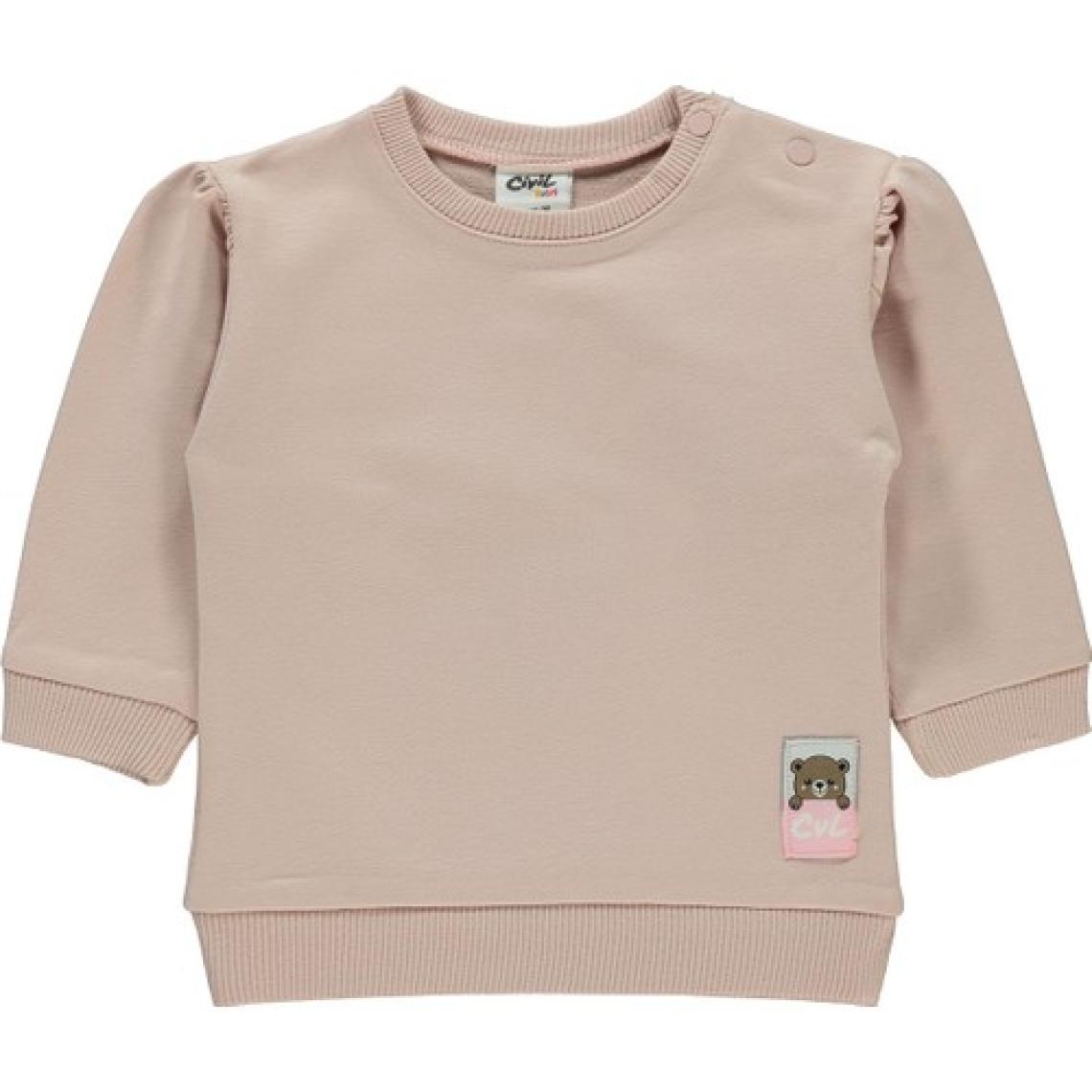 Civil Baby Kız Bebek Sweatshirt 6-18 Ay Pudra