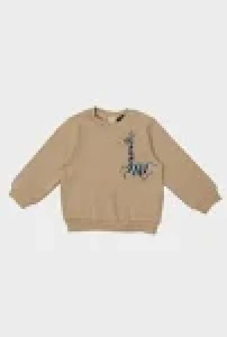 Gb Baby Layette Erkek Bebek Kahve Sweatshirt 23PFWBG1414