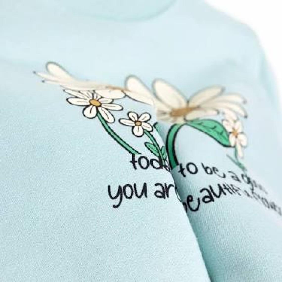 HelloBaby HelloBaby Basic Az Şardonlu Papatyalı Desenli Sweatshirt Kız Bebek