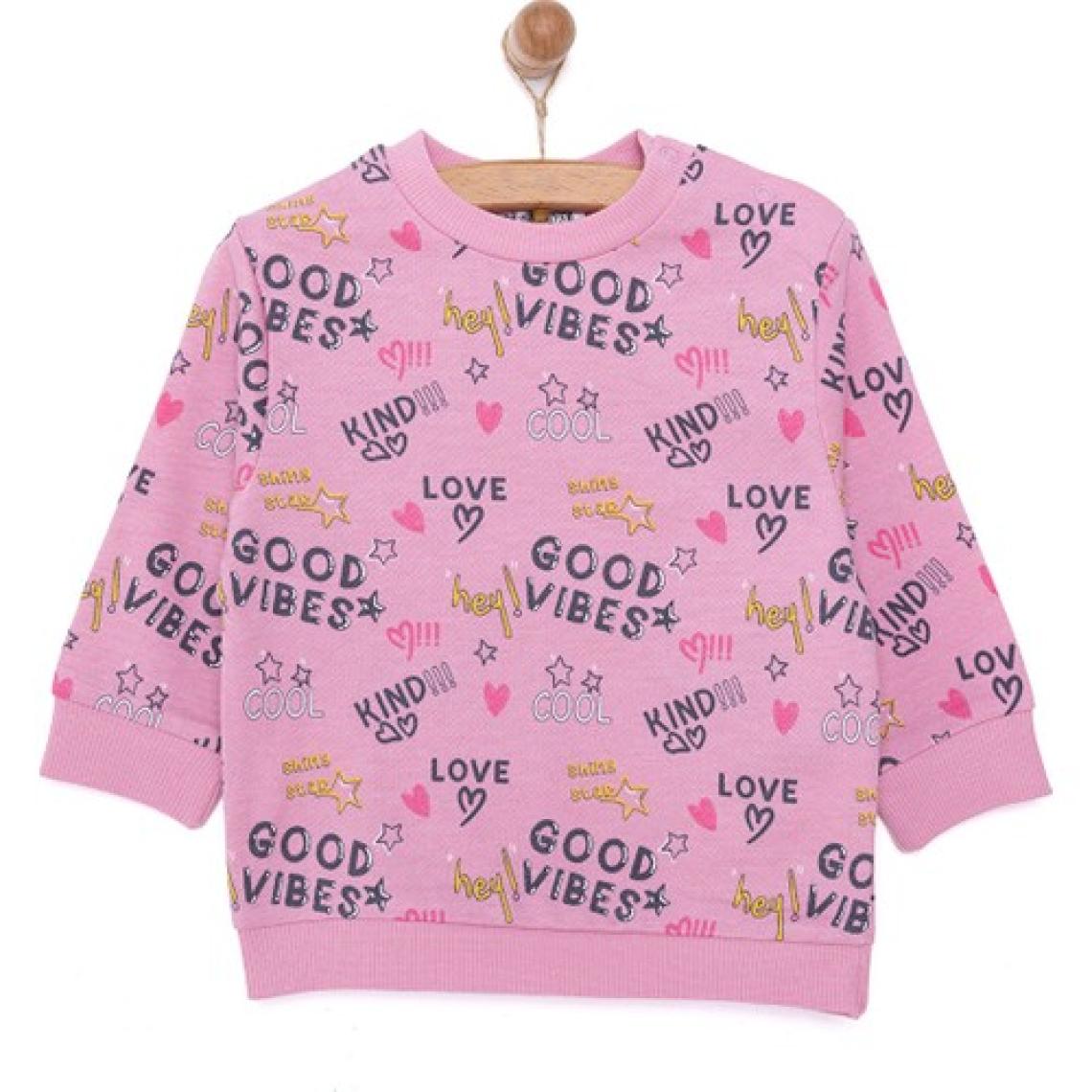 HelloBaby Basic Az Şardonlu Aslan Desenli Sweatshirt Kız Bebek