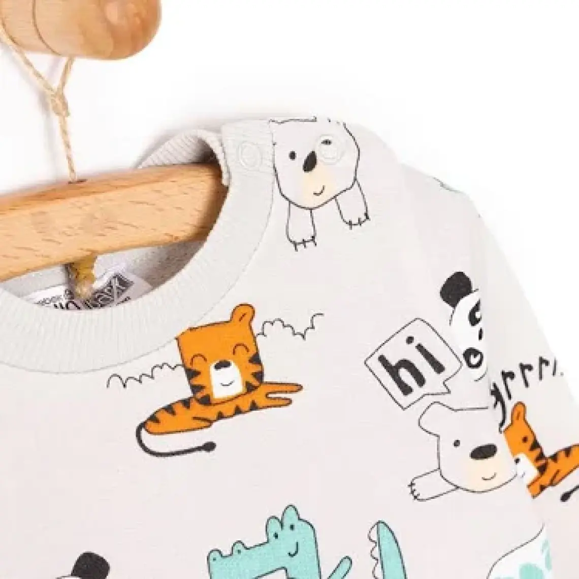 Hellobaby Basic Az Şardonlu Aslan Desenli Sweatshirt Erkek Bebek