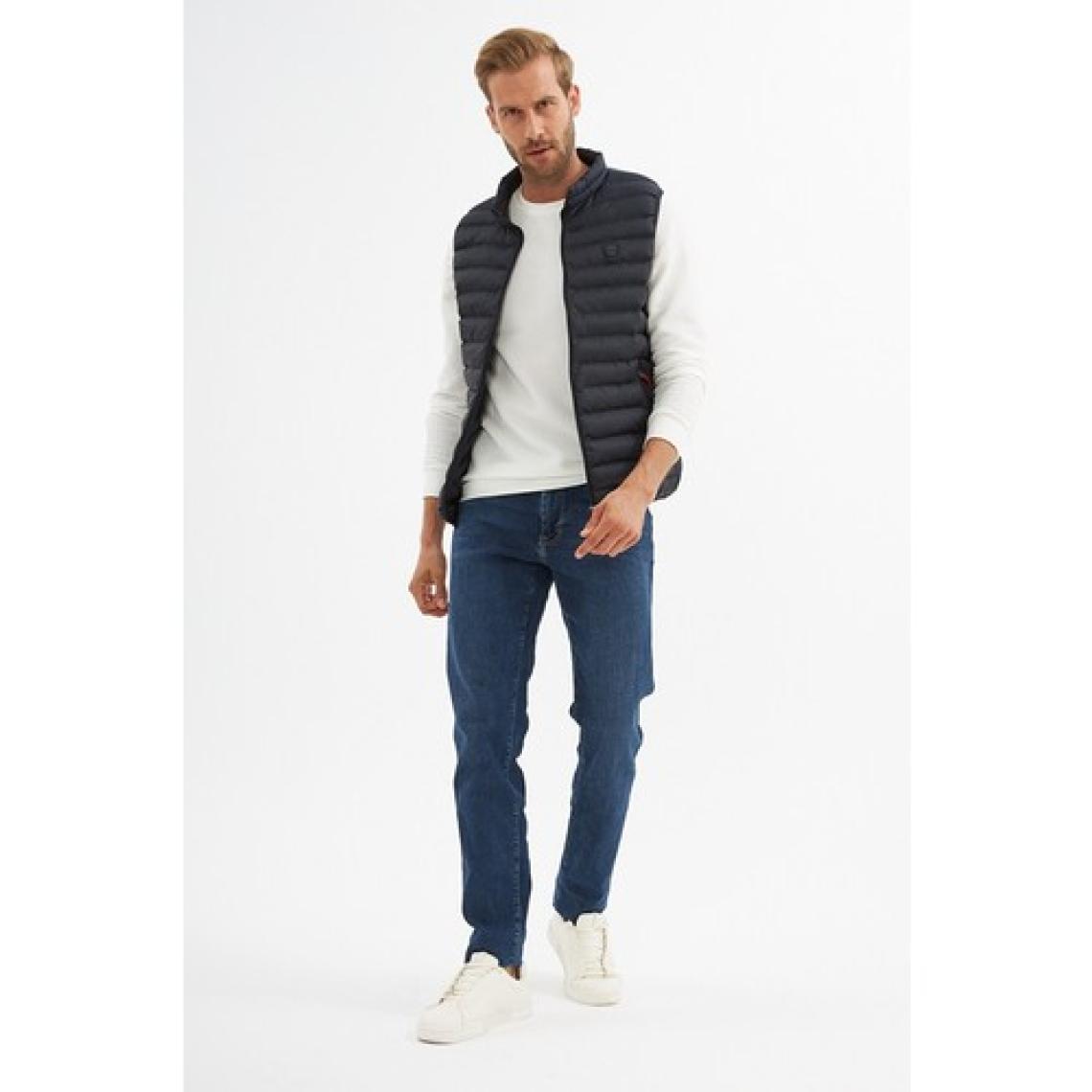 Danger Erkek Slim Fit Şişme Yelek Lacivert - 305DNGR