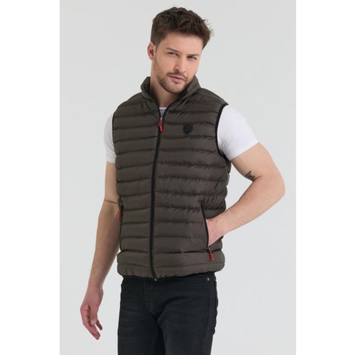 Danger Erkek Slim Fit Şişme Yelek Haki - 305DNGR