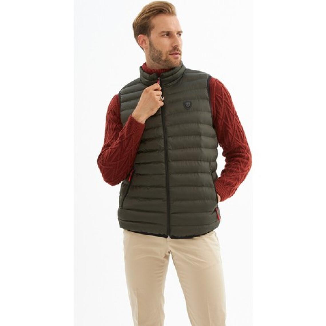 Danger Erkek Slim Fit Şişme Yelek Haki - 305DNGR