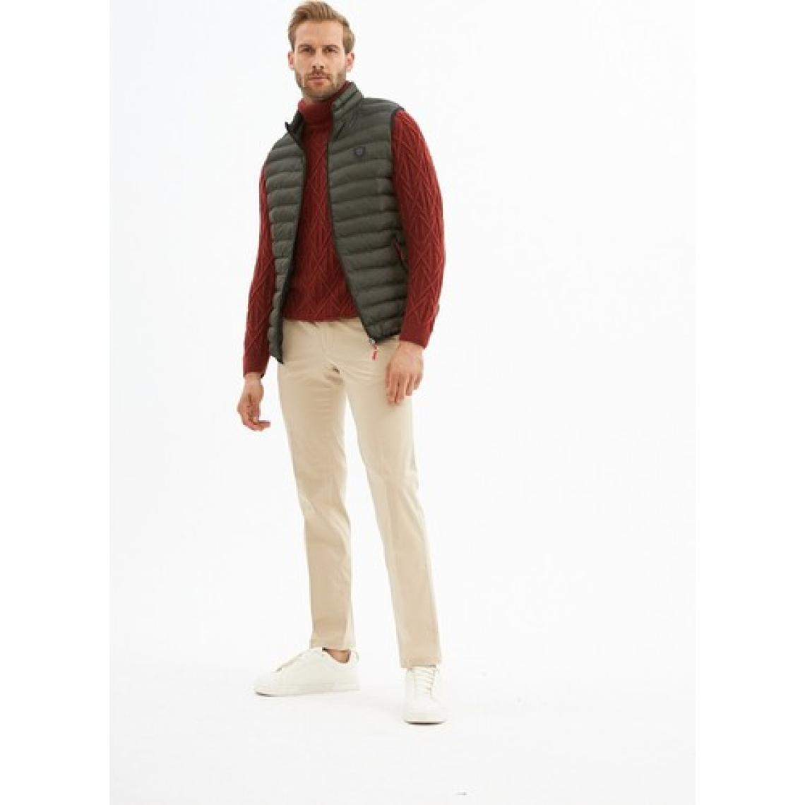 Danger Erkek Slim Fit Şişme Yelek Haki - 305DNGR