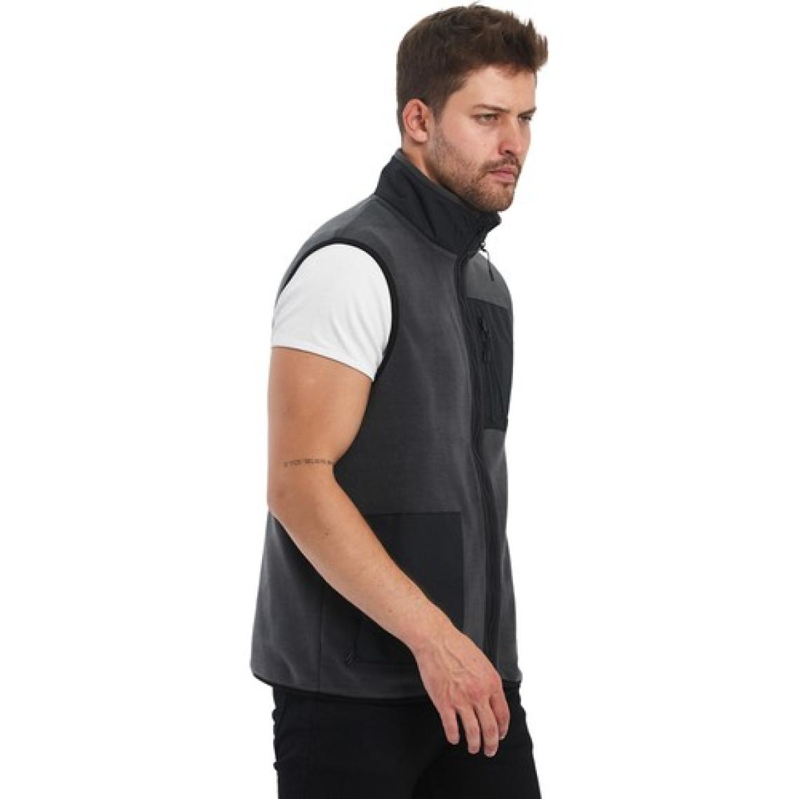 Adams Erkek Polar Kolsuz Çift Renk Yelek 3 Cepli Comfort Fit