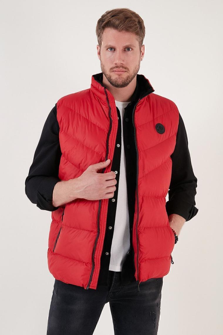 Buratti Slim Fit Suya ve Rüzgara Dayanıklı Dik Yaka Şişme Yelek Erkek Yelek 649008