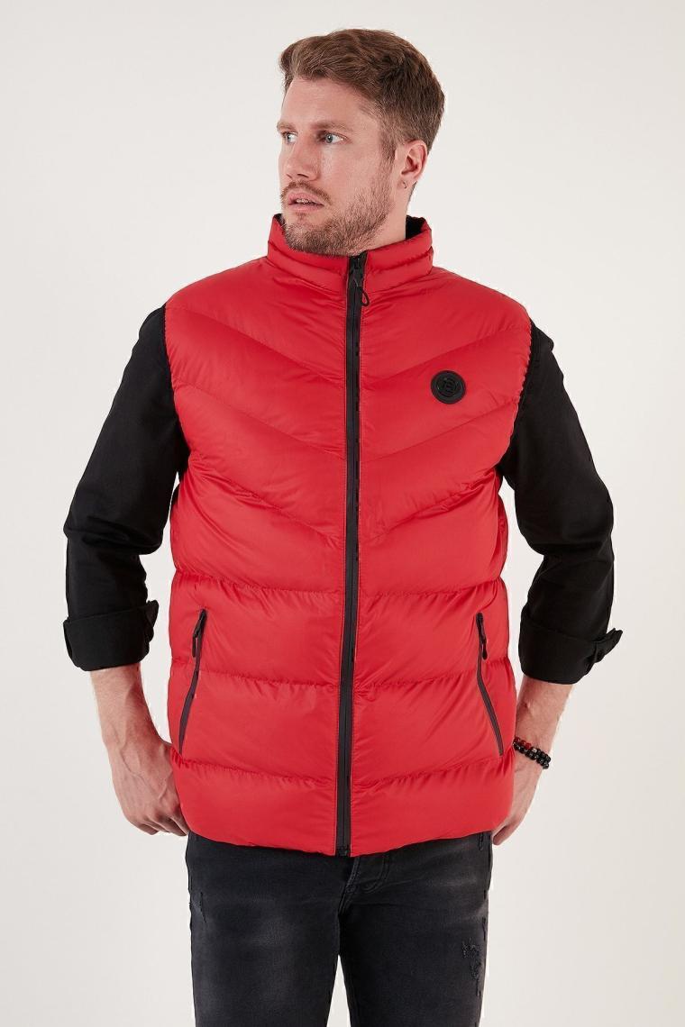 Buratti Slim Fit Suya ve Rüzgara Dayanıklı Dik Yaka Şişme Yelek Erkek Yelek 649008