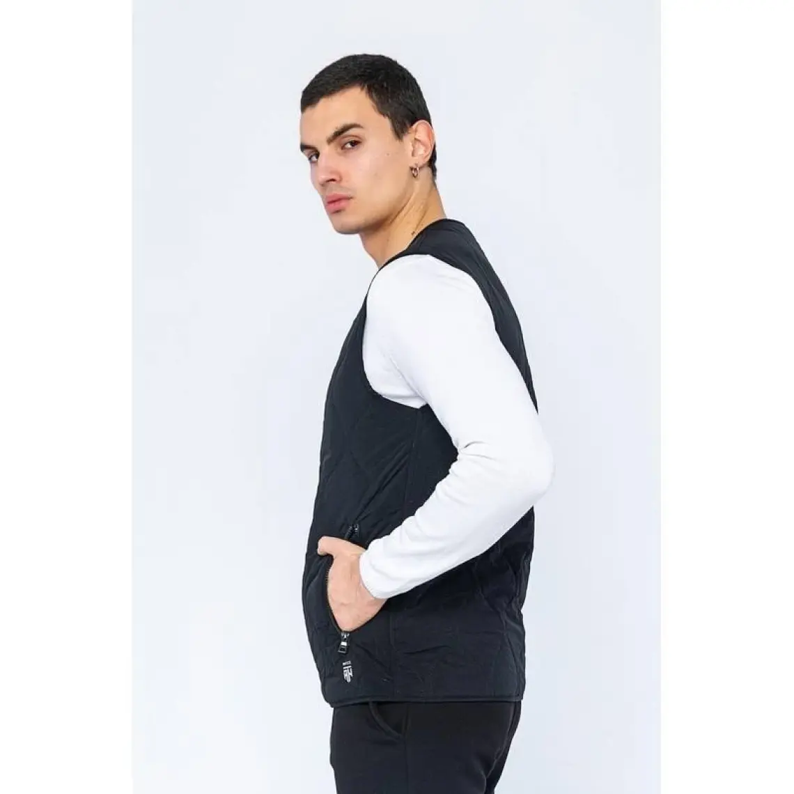 Cekmon Erkek Regular Fit Bomber Yaka Fermuarlı Çok Cepli Kapitone Spor Yelek