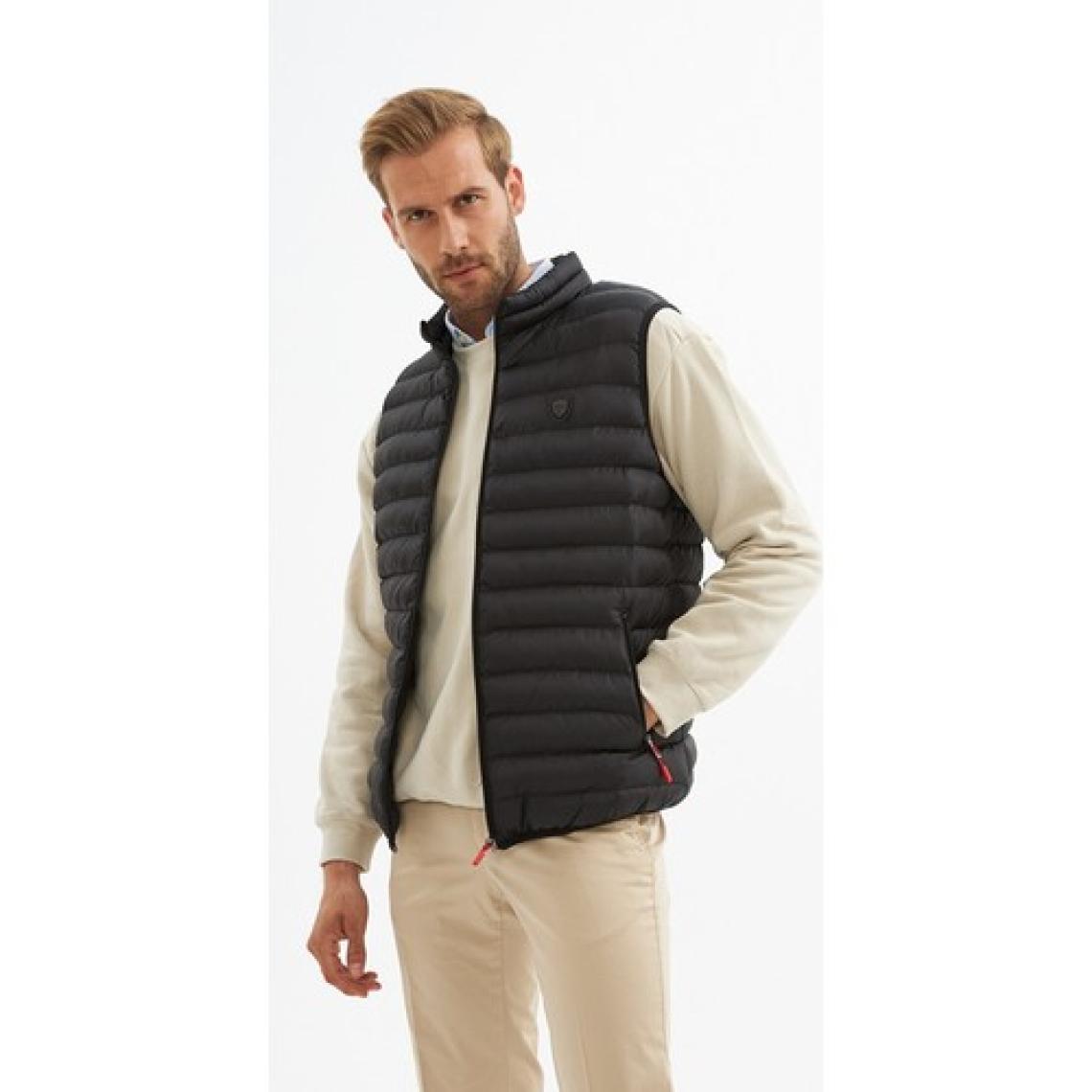 Danger Erkek Slim Fit Şişme Yelek Siyah - 305DNGR