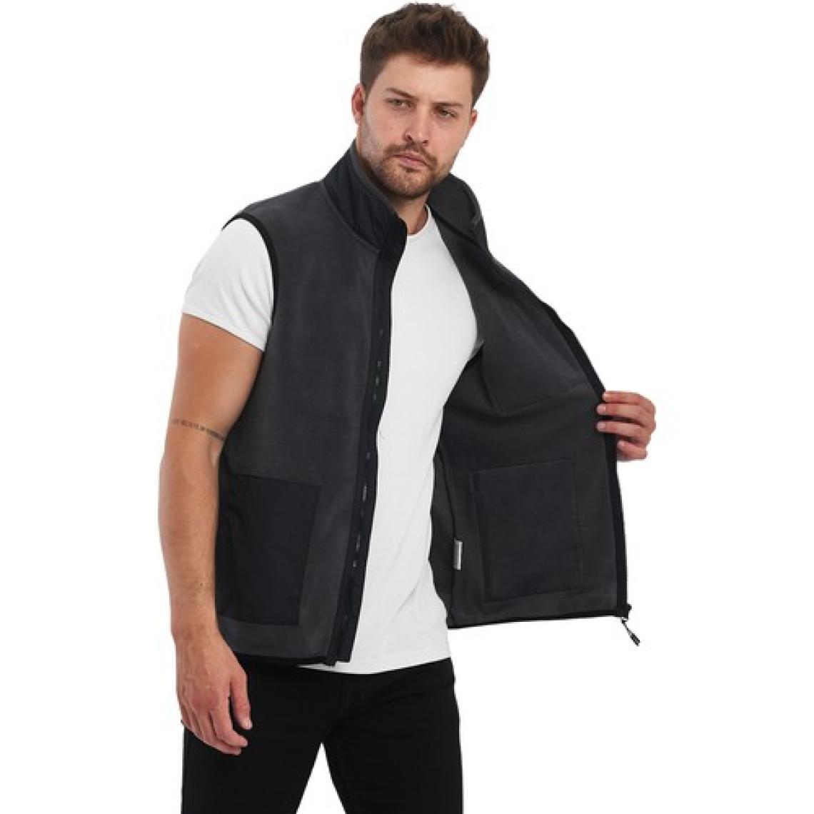 Adams Erkek Polar Kolsuz Çift Renk Yelek 3 Cepli Comfort Fit