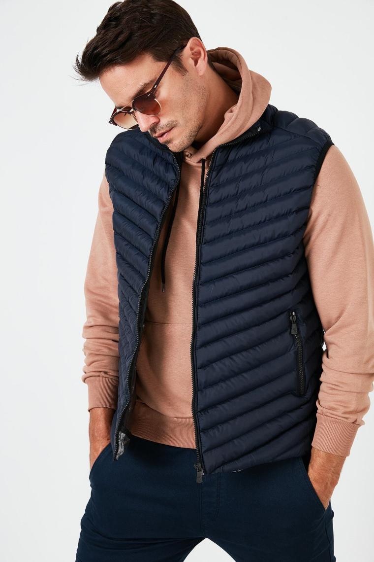 Buratti Slim Fit Dik Yaka Kapitone Şişme Yelek Erkek Yelek 5852004