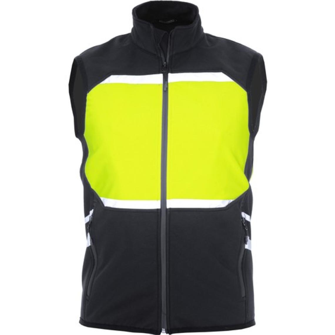 Reflektörlü Softshell Motosiklet ve Iş Güvenliği Yeleği