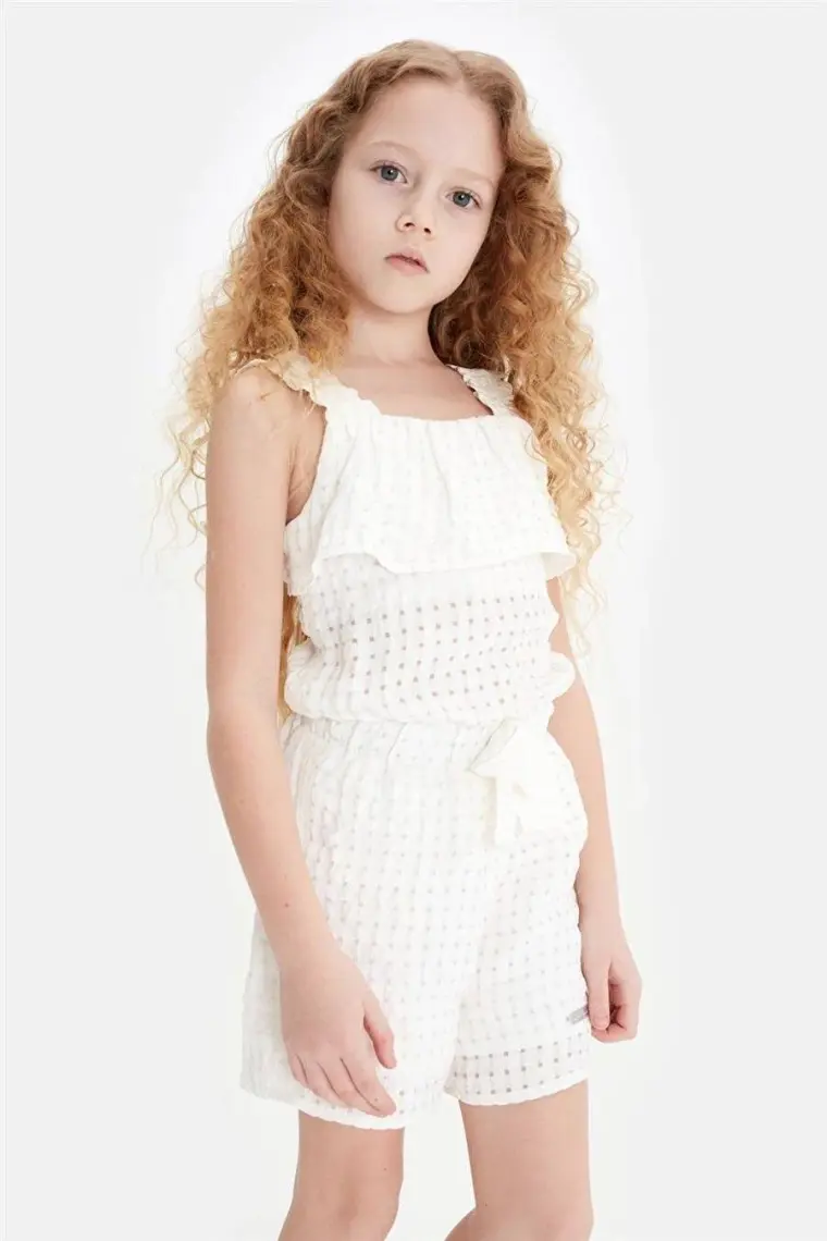 Tyess Bg Store Kız Çocuk Beyaz Tulum 23SS0TJ4801