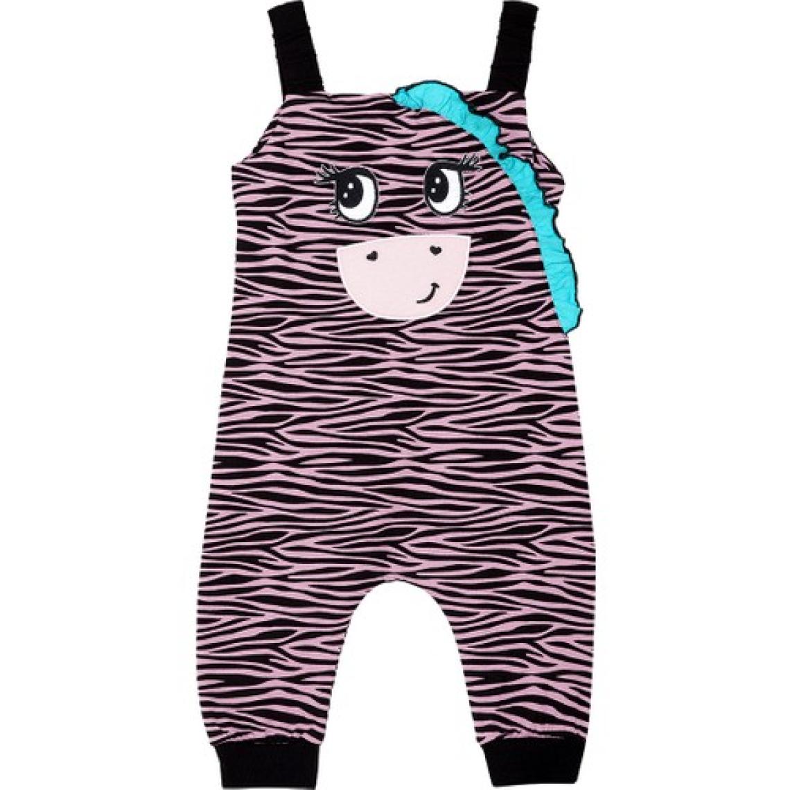 Denokids Zebra Fırfırlı Kız Çocuk Tulum