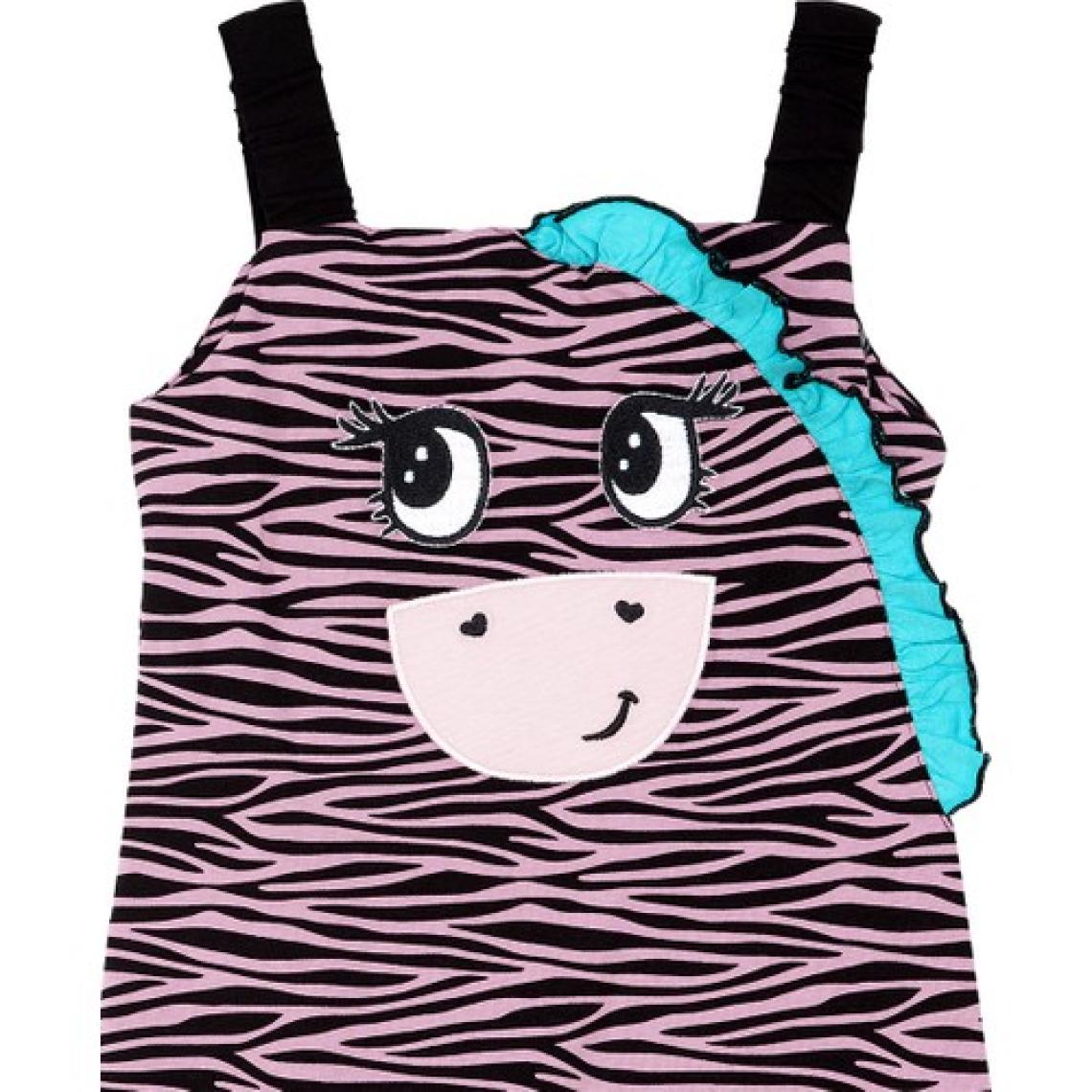 Denokids Zebra Fırfırlı Kız Çocuk Tulum