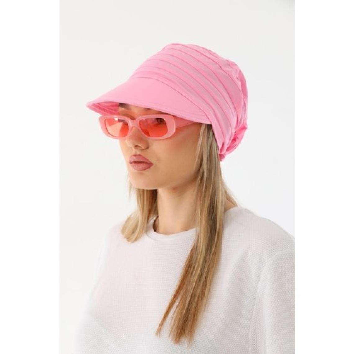 Elif İç Giyim Safari Bağlamalı Pembe Siperli Bandana Vizör