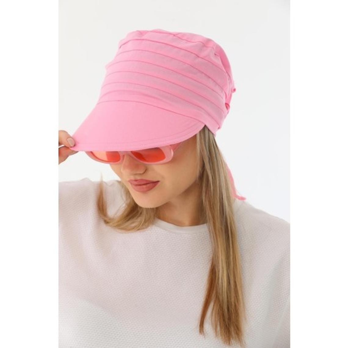 Elif İç Giyim Safari Bağlamalı Pembe Siperli Bandana Vizör