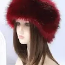 Bahels Trend Bordo Peluş Kürk Kalpak Şapka