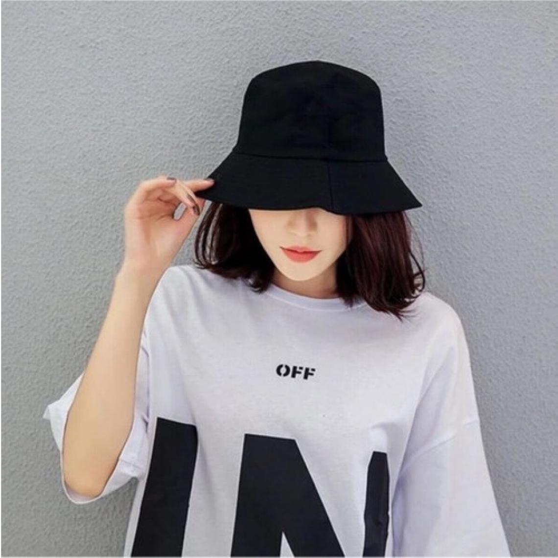 Eleven Market Düz Siyah Kova Şapka Balıkçı Şapka Bucket Hat