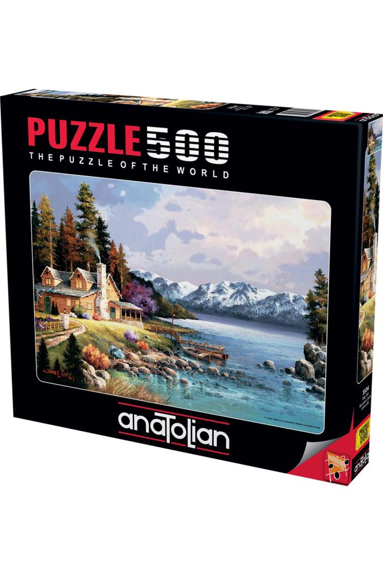 500 Parçalık Puzzle / Dağ Evi - Kod:3534